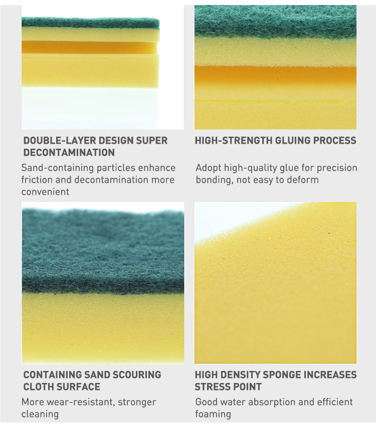 Scrub Sponge 2 in 1 PAD for Kitchen, Sink, Bathroom Cleaning Scrubber - Image 7