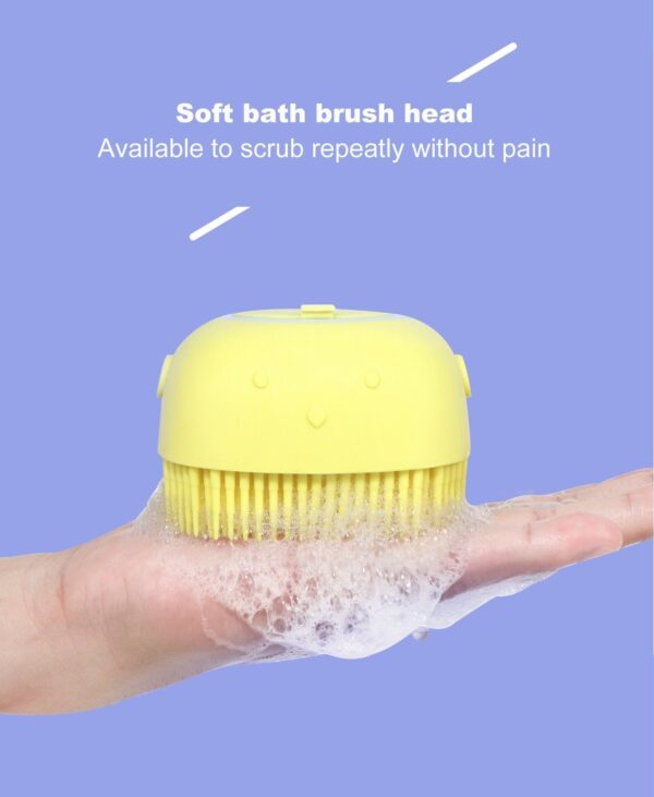 SILICONE BATH BODY BRUSH WITH SHAMPOO DISPENSER (X985) - Image 5