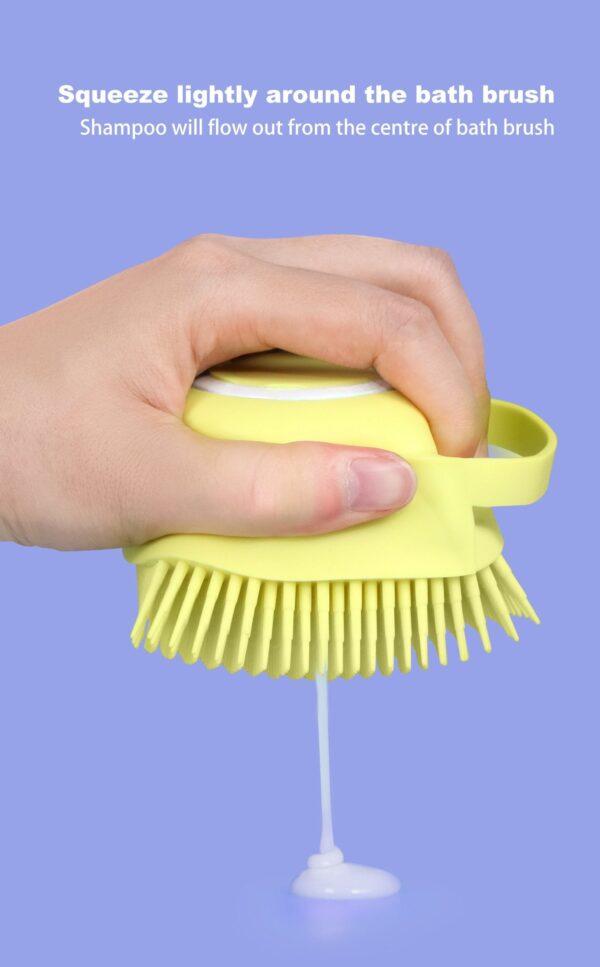 SILICONE BATH BODY BRUSH WITH SHAMPOO DISPENSER (X985) - Image 4