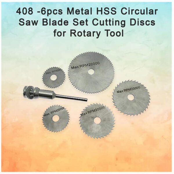 6pcs Metal HSS Circular Saw Blade Set Cutting Discs for Rotary Tool - Image 6