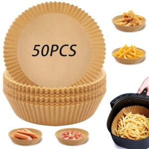 Round Air Fryer Disposable Paper Liner  (50 Pcs Set  160mmx45mm) (X477)