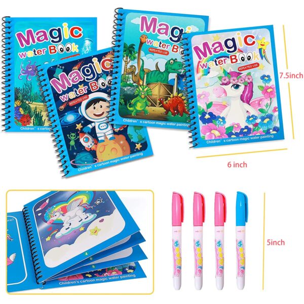 Magic Water Quick Dry Book Water Coloring Book Doodle With Magic Pen Painting Board (X803) - Image 4