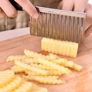 Stainless Steel Vegetable Salad Chopping Knife Crinkle Cutters (X427)