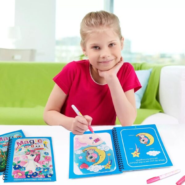 Magic Water Quick Dry Book Water Coloring Book Doodle With Magic Pen Painting Board (X803) - Image 2