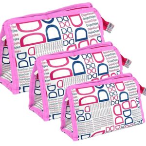 MULTIPURPOSE COSMETICS/JEWELLERY/IMMITATION TRAVEL 3PCS POUCH SET(RANDOM COL) (X454)