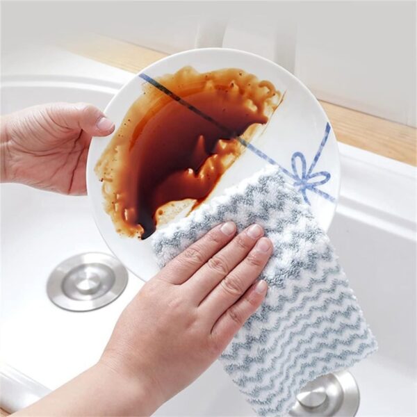 MICROFIBER  DISH CLOTH TOWEL (5PCS) (X626)