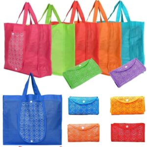 POCKET SIZE FOLDABLE GROCERY SMILE BAG (X491)