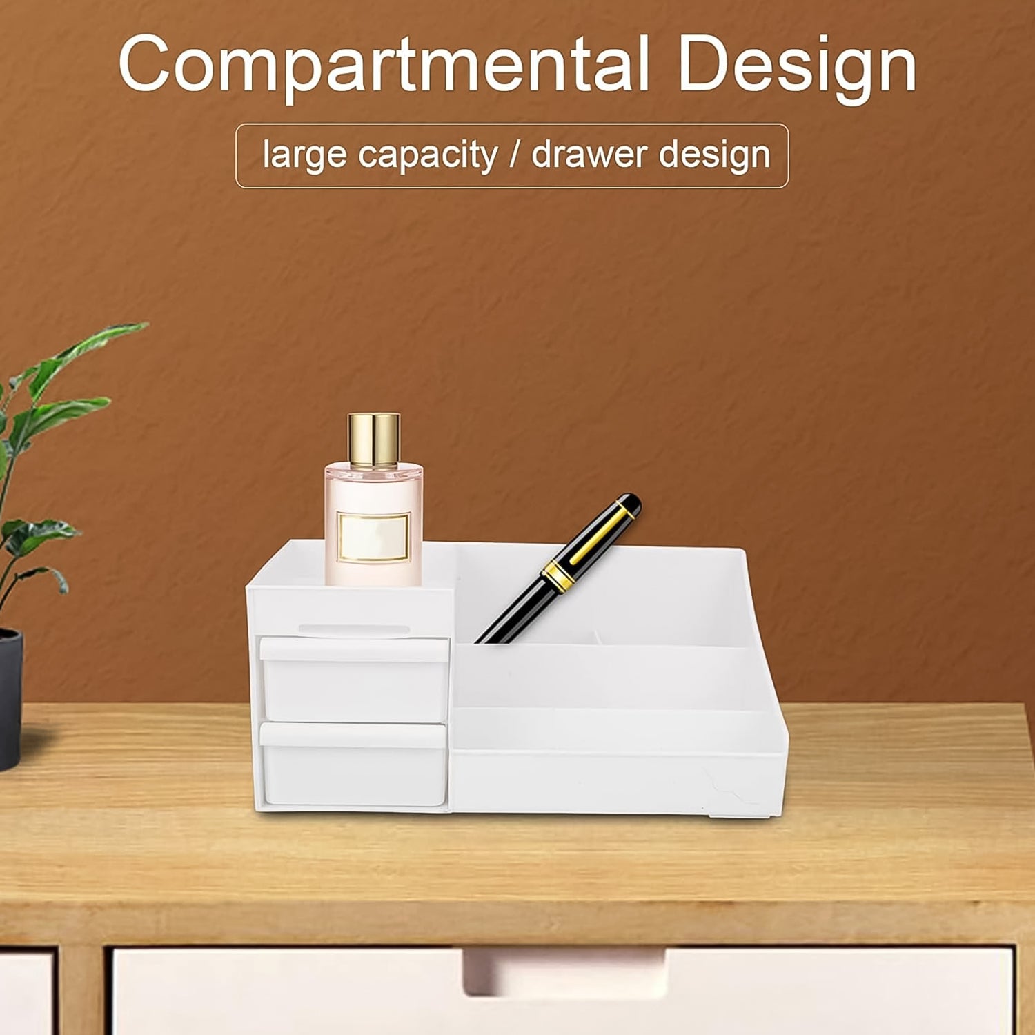 Large Capacity Desktop Cosmetic Storage Box (1 Pc Mix Color) - Image 4