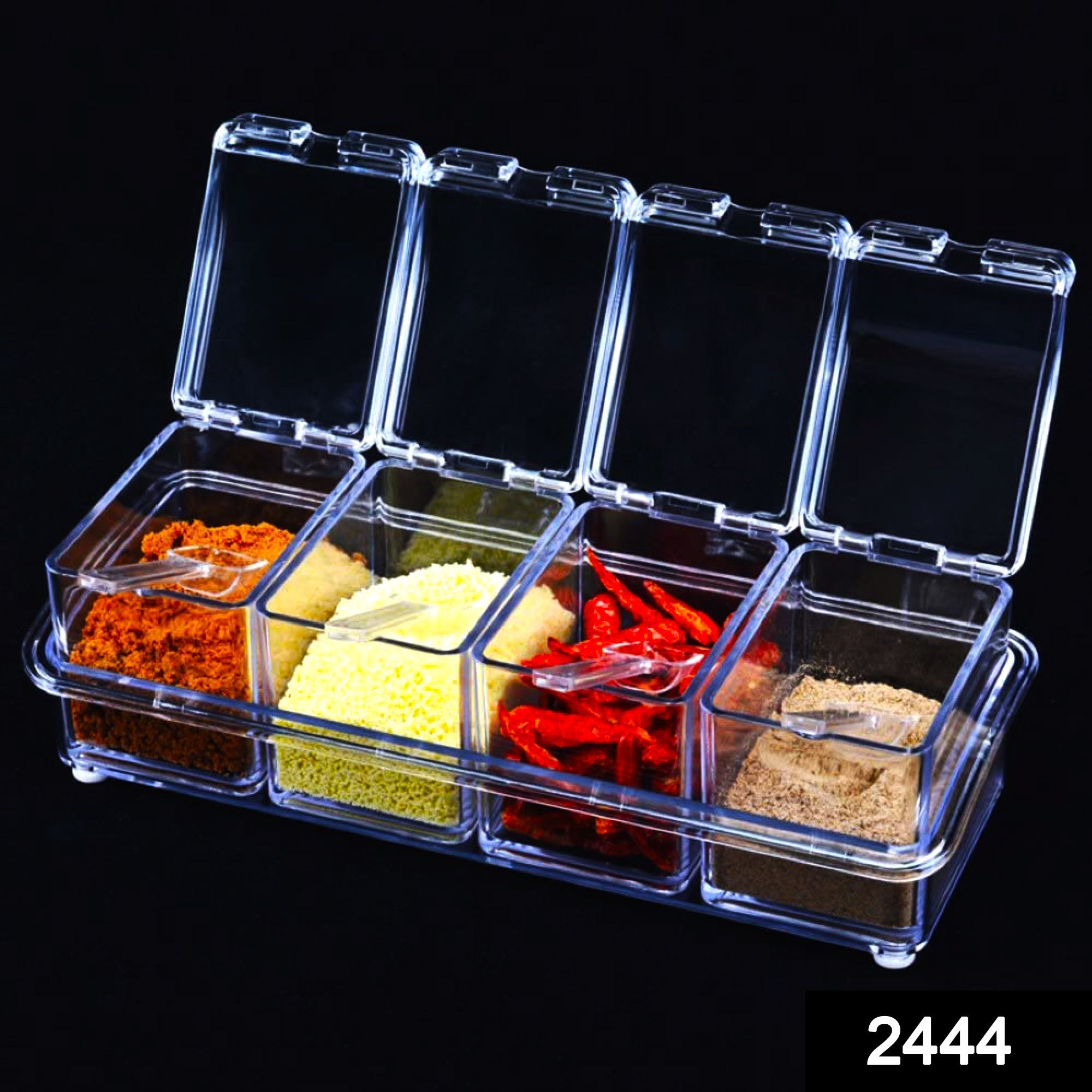 Crystal Seasoning Acrylic Box Pepper Salt Spice Rack - Image 2