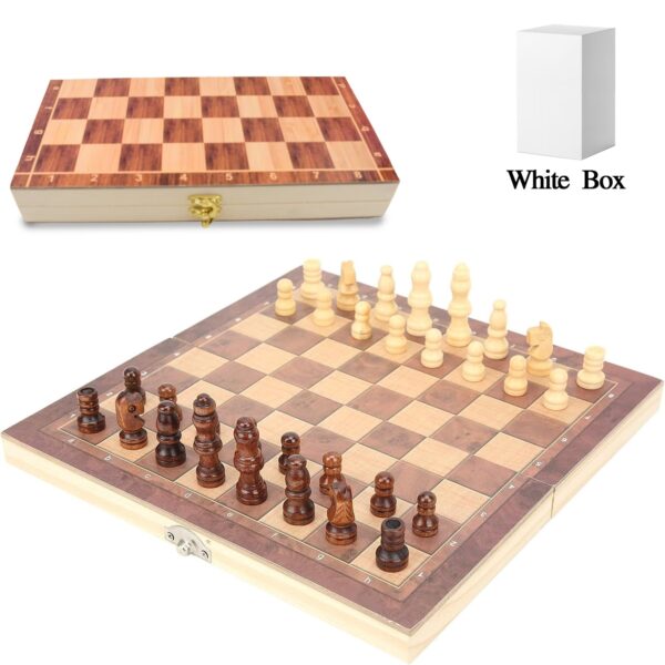 Foldable Wooden Chess Board Set (30  30 Cm  1 Set) (X919)