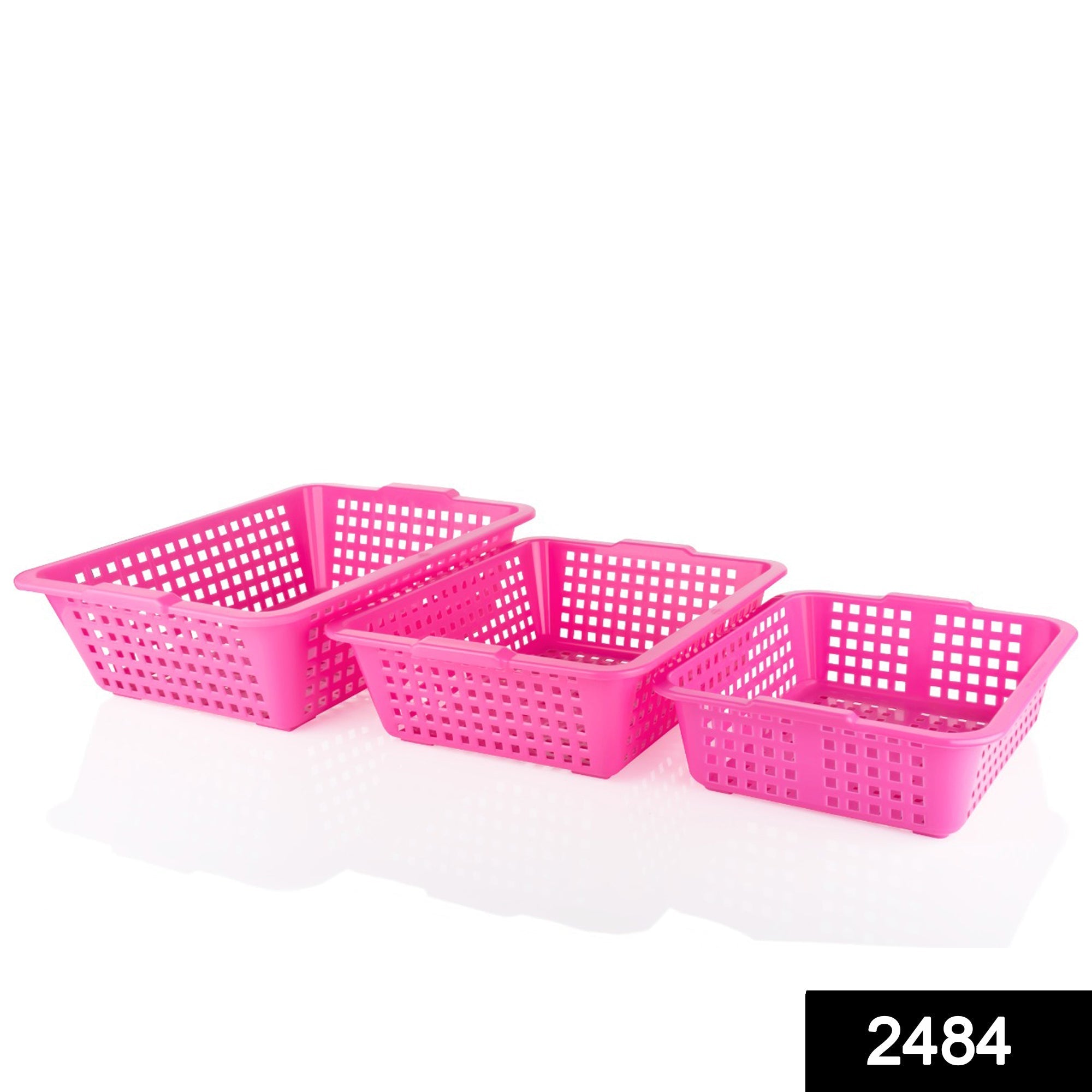 Plastic Multiple Size Cane Fruit Baskets (3 Size Large, Medium, Small) - Image 2