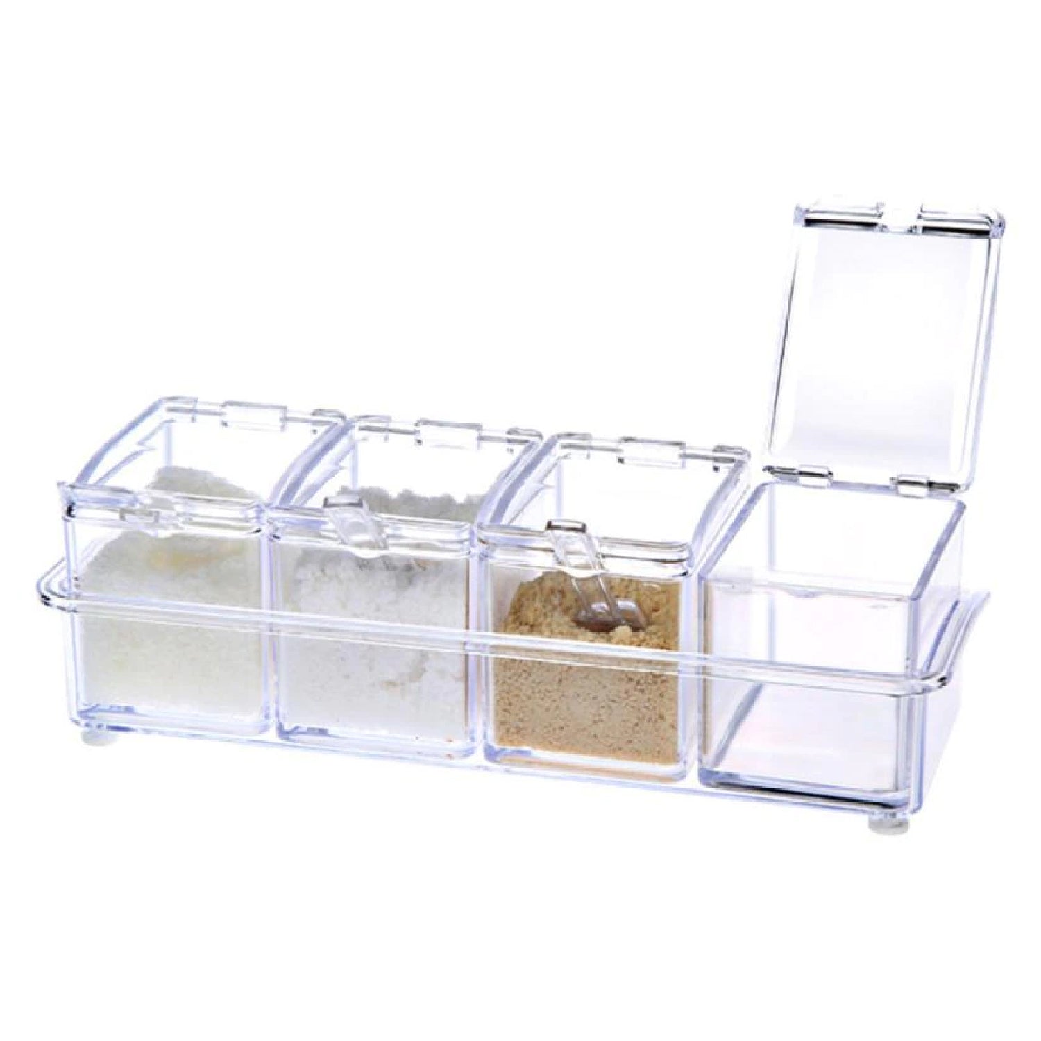 Crystal Seasoning Acrylic Box Pepper Salt Spice Rack - Image 4