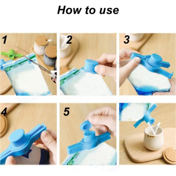 Food Bag Clip Seal Pour Storage Food Sealing Clip (3PCS)( X608) - Image 5