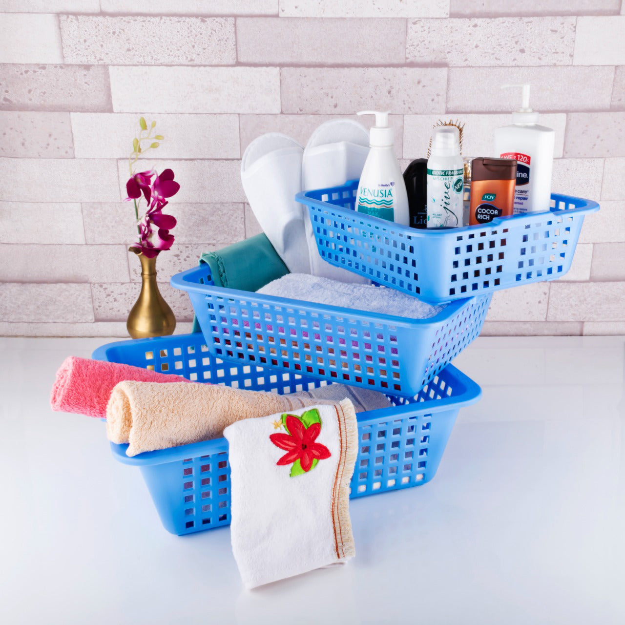 Plastic Multiple Size Cane Fruit Baskets (3 Size Large, Medium, Small) - Image 5