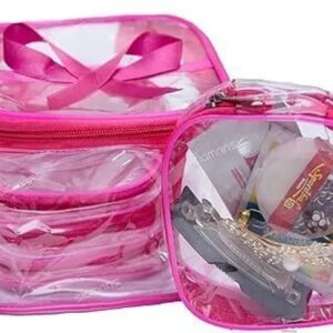 Transparent Makeup Box Jewellery PINK MAKEUP, JEWELRY Vanity Box (X1083)