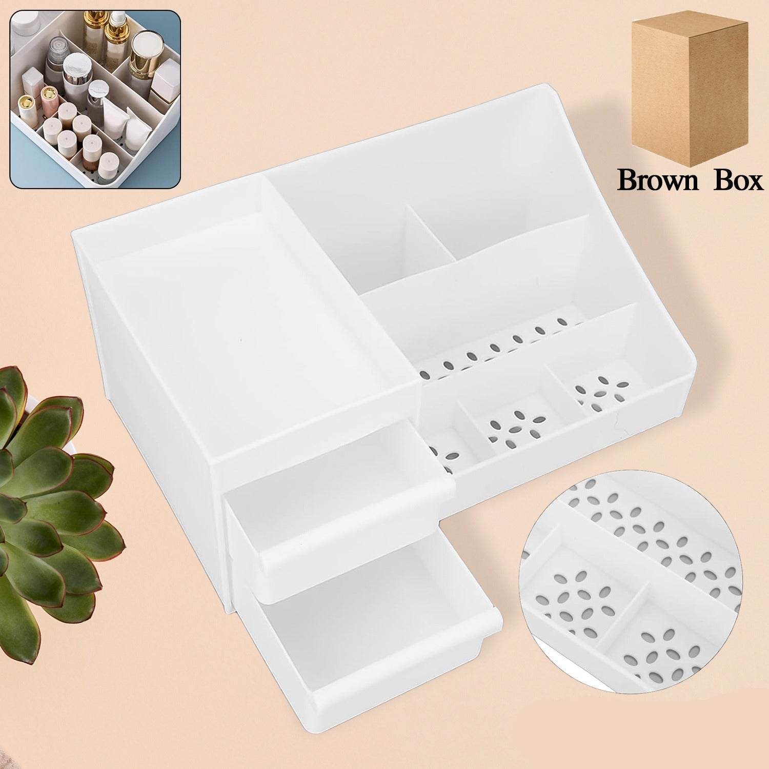 Large Capacity Desktop Cosmetic Storage Box (1 Pc Mix Color)