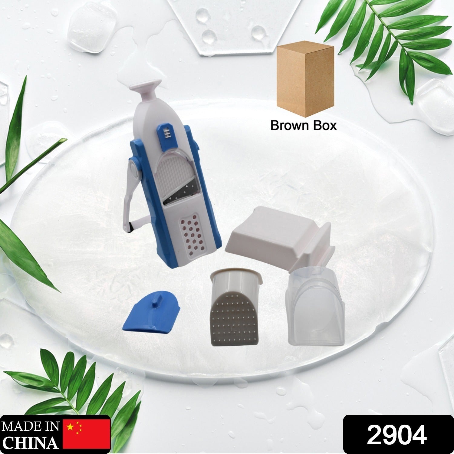 Multi-Function Time Saving Vegetable Slicer Cutter + Julienne 5-in-1 Food Vegetable Potato Chopper, Garlic Grinder - Image 2