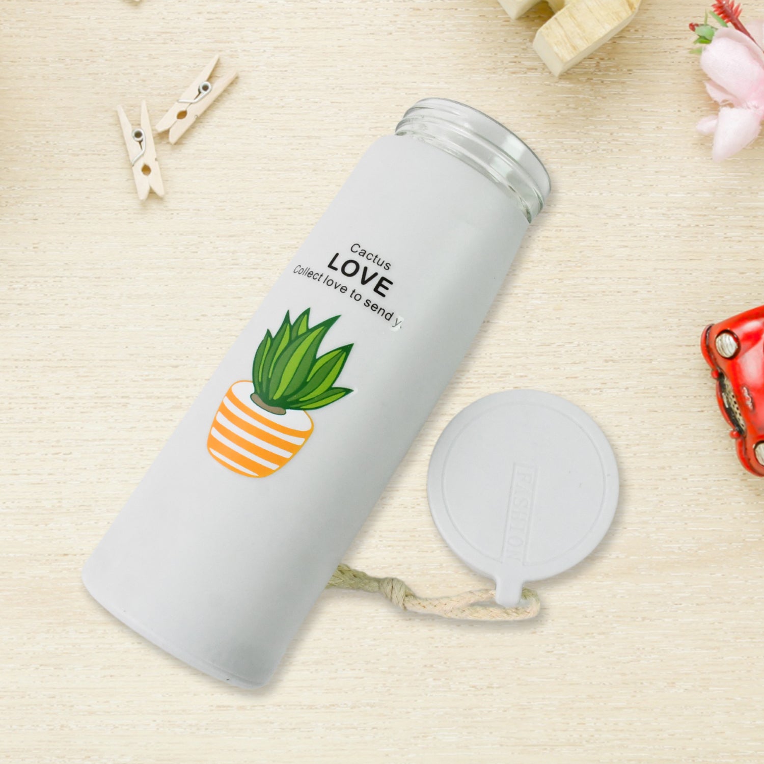 Outdoor Sport Glass Water Bottle Leakproof (450 Ml) - Image 3