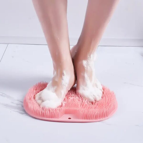 Silicone Bath Massage Cushion With Suction Cup Shower Foot Scubber Brush Foot Bath Mat Scrubber Anti-slip Exfoliating Dead Skin Massage Pad Lazy Wash Feet Bathroom Mat (X1030) - Image 5