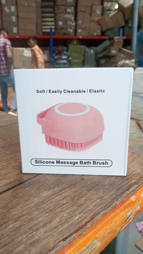 SILICONE BATH BODY BRUSH WITH SHAMPOO DISPENSER (X985) - Image 7