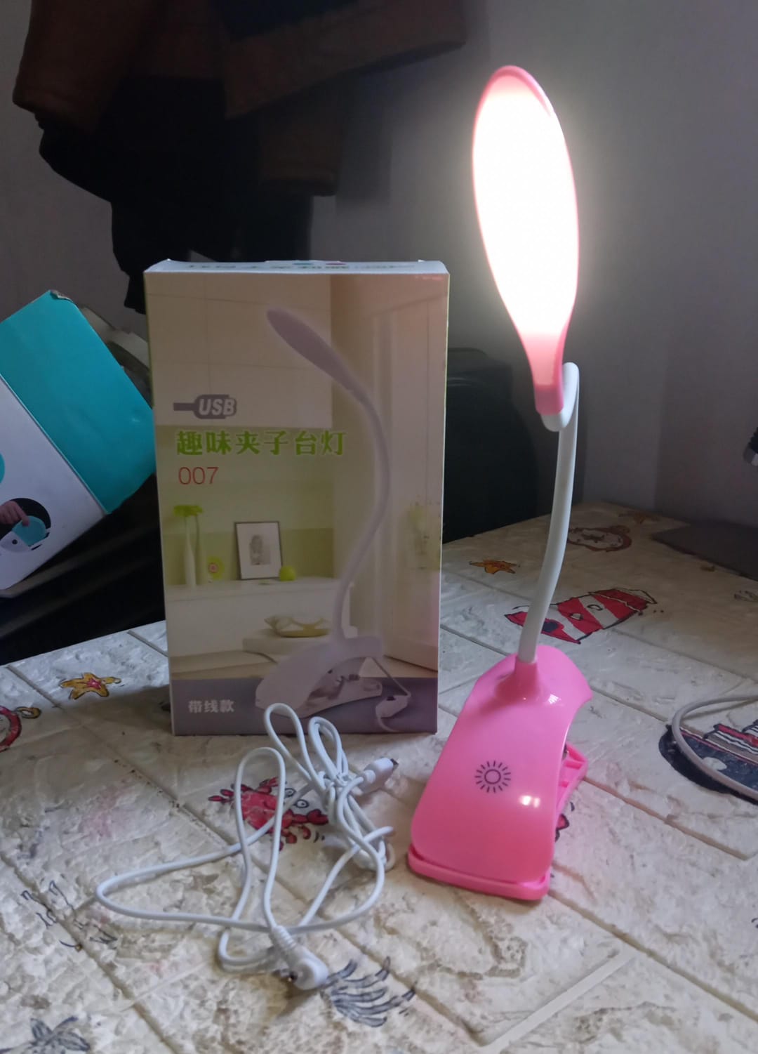 Desk Lamp Adjustable Gooseneck USB Rechargeable 3 modes of Lighting, Reading Lamp for Dorm White, Study Desk lamp Suitable for Girls College Bedroom Reading - Image 10