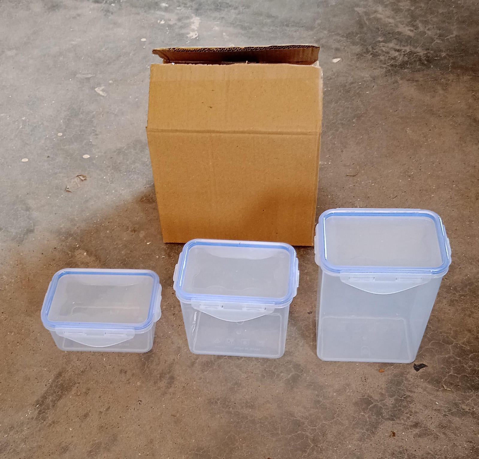 Kitchen Storage Container Set with Food Grade Plastic and Air Seal Lock Lid for Storage of Grocery, Spices, Dry fruits Use For Home, Office, Restaurant, Canteens (3 Piece Set) - Image 8