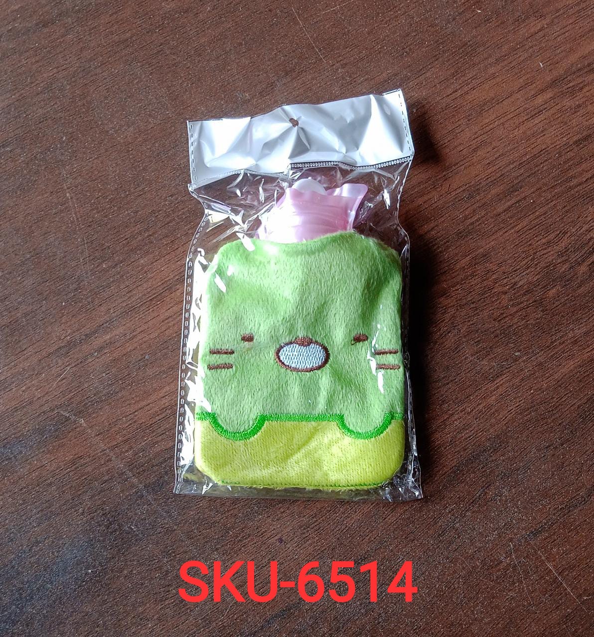 Green Kitty small Hot Water Bag with Cover for Pain Relief, Neck, Shoulder Pain and Hand, Feet Warmer, Menstrual Cramps. - Image 8