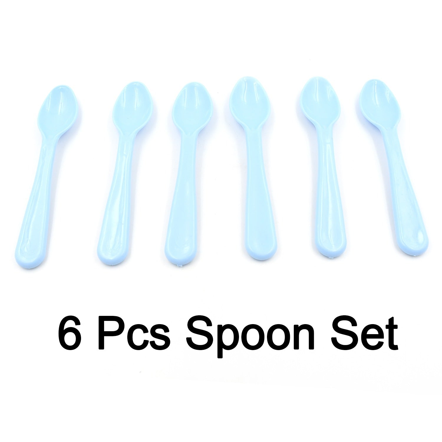 Food Plastic Spoon Set, Plastic Table Spoon Set Plastic Tea Spoon, Coffee with ABS Plastic, Heat-Resistant Spoon (6 Pc Set ) - Image 5