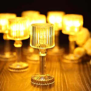 Mini Acrylic Led Desk Lamps Table Lamp Portable Crystal (1 Pc  Small) (X525)