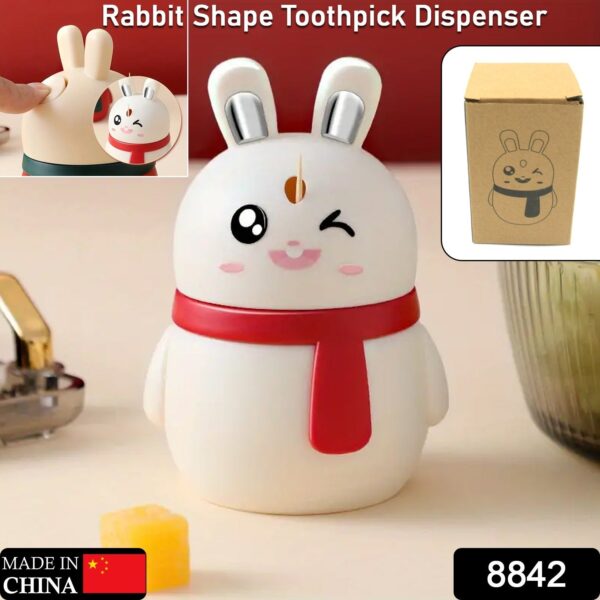 Rabbit Shape Toothpick Dispenser Pressing Small Size Accessory Durable Red | Home & Garden | Kitchen, Dining & Bar | Kitchen Storage & Organization | Racks & Holders Dining Room Table Decoration (1 Pc ) - Image 2