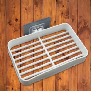 MKK-19-Bathroom & Kitchen Soap Holder: Self-Adhesive (Plastic Box)