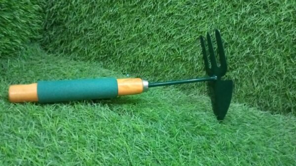 2 IN 1 DOUBLE HAND HOE GARDENING TOOL WITH WOODEN HANDLE - Image 6