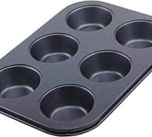 Non-Stick Reusable Cupcake Baking Slot Tray for 6 Muffin Cup