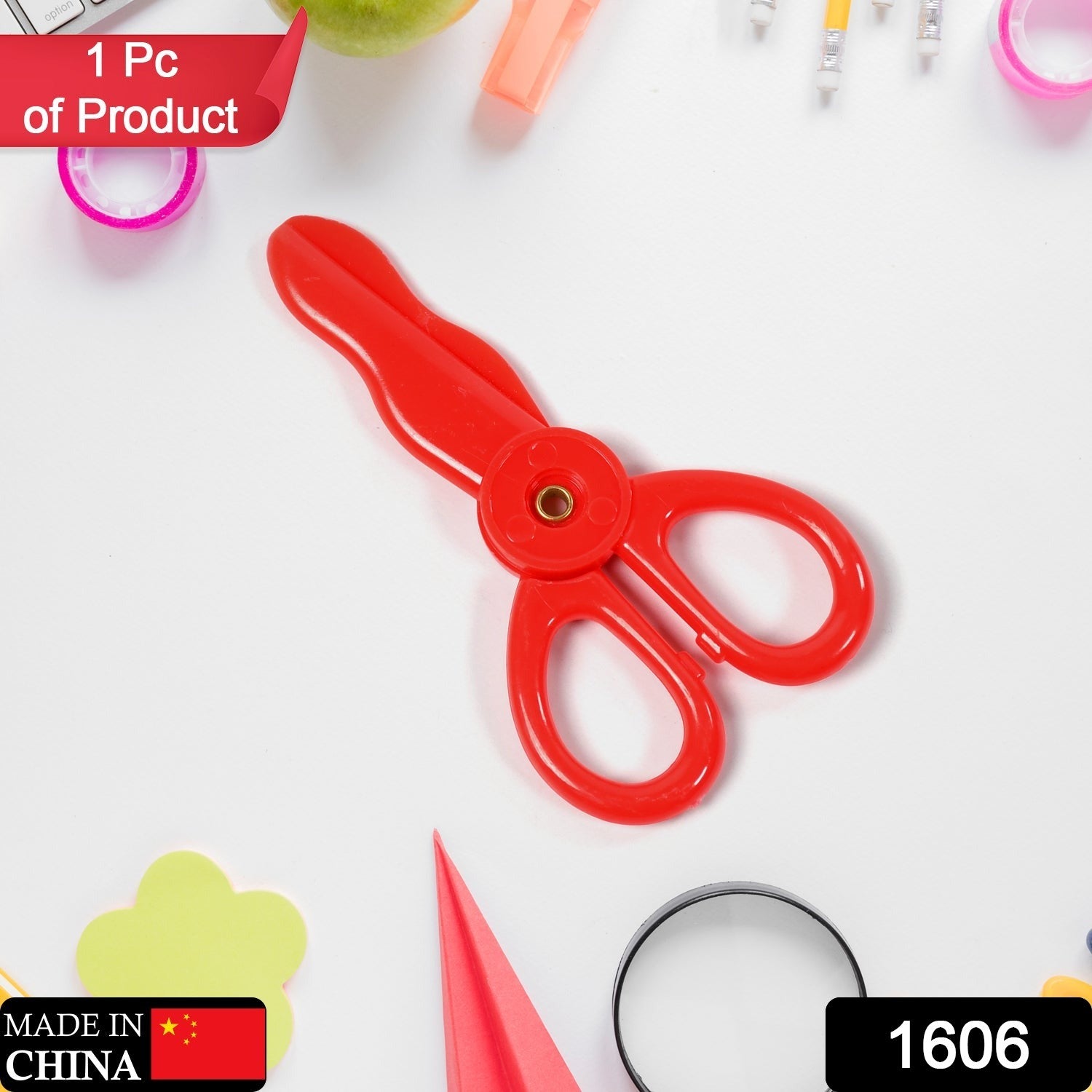 Child-Safe Plastic Scissors Set for Toddlers & Preschool Kids - Art & Craft Supplies - Image 2