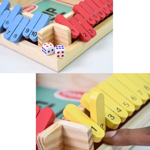 Shut The Box Dice Game Classic Flip Me Multiplayer Game (1 Set) (X727) - Image 4