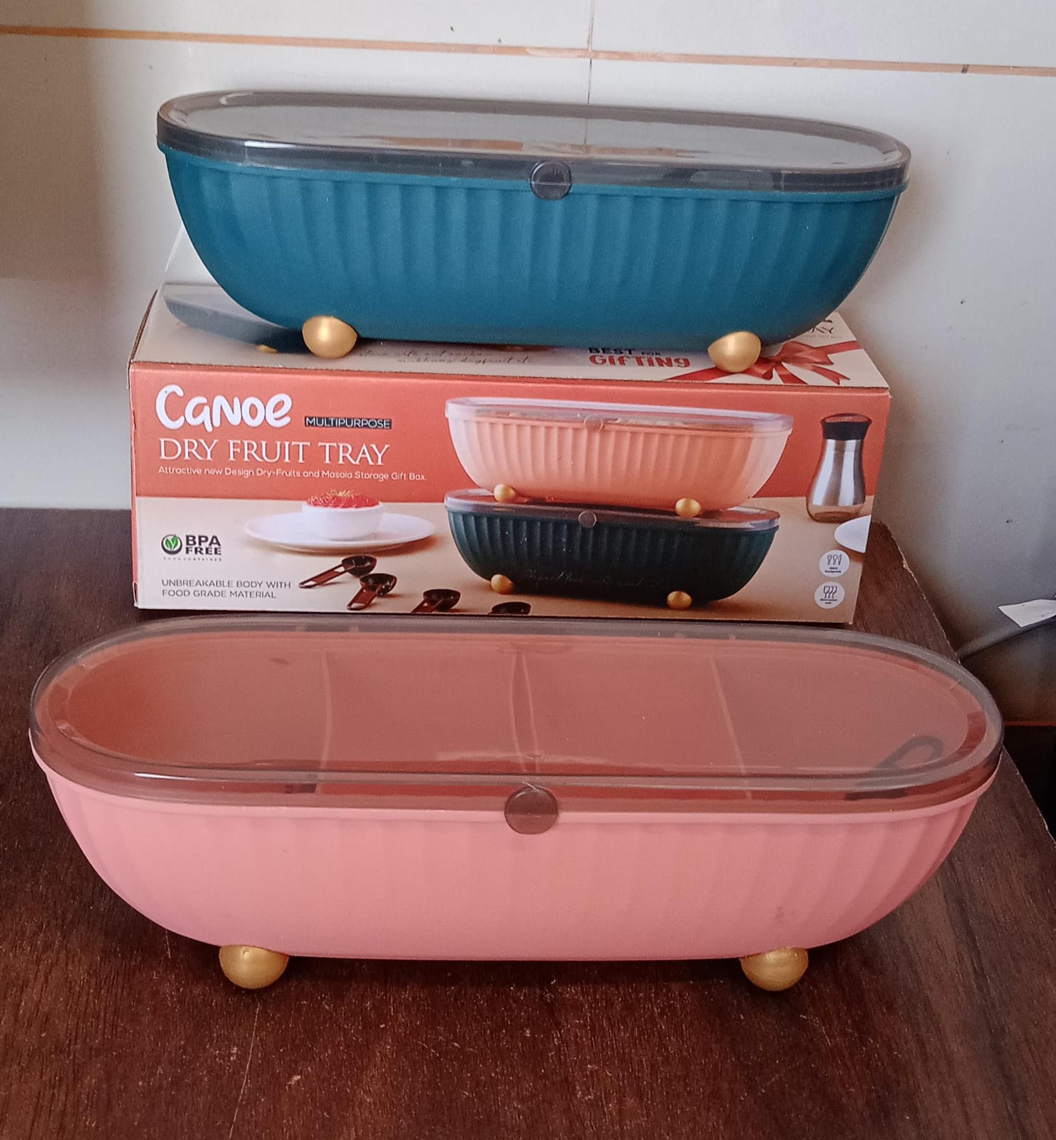 pice Bottle Spice Jar Durable Spice Seasoning Box Jar Food Grade Spoon Seasoning Case For Kitchen Dry Fruit Tray (1 Pc) (MKK-X105) - Image 7