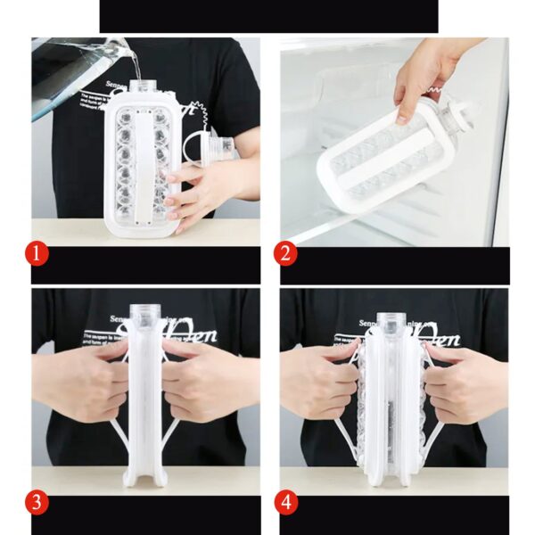 Foldable Ice Tray with Lid, 2-in-1 Ice Ball Maker (X952) - Image 6