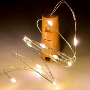 Wine Bottle Cork String Light  Multi Led  2m Cable Length Copper Wire Battery Operated Warm White  1 Pc) (X1038)