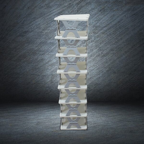 Foldable Shoe Rack (1 Pc, 8 Layers): Space-Saving, Entryway Storage - Image 3
