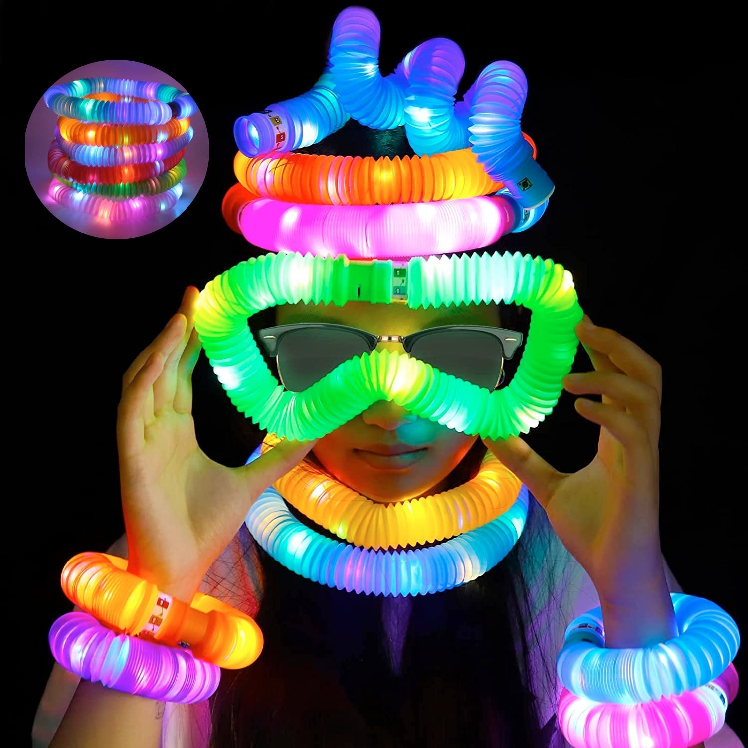 Colourful Tubes Sensory Toys Stretch Fidget Tube Toys Pull Tubes Fidget Toys - Image 5