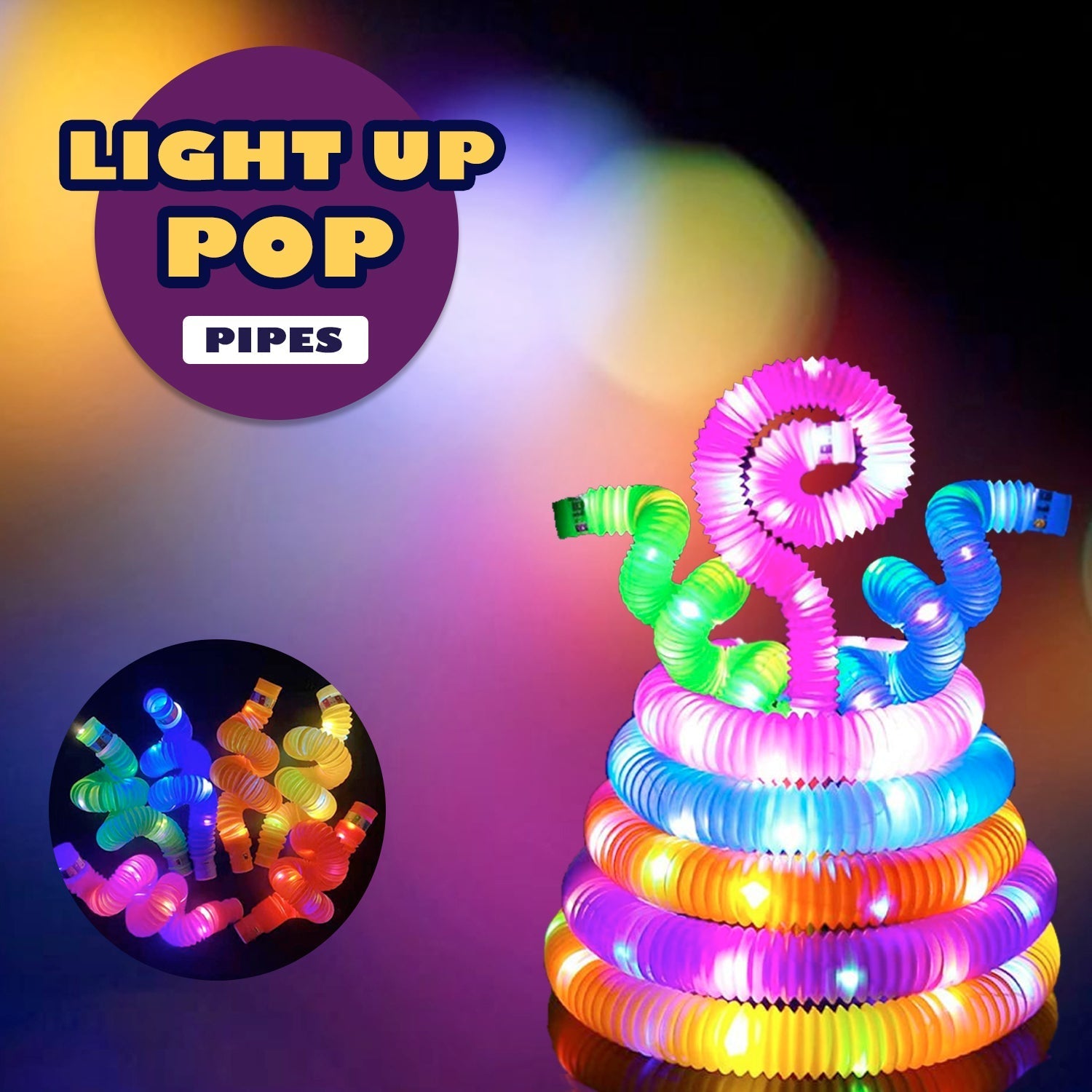 Colourful Tubes Sensory Toys Stretch Fidget Tube Toys Pull Tubes Fidget Toys - Image 4